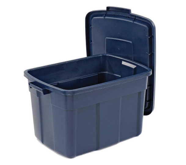 Rubbermaid Commercial - Contenedor de reciclaje de caja de 14 galones, 14.8  x 16 x 21 pulgadas, azul