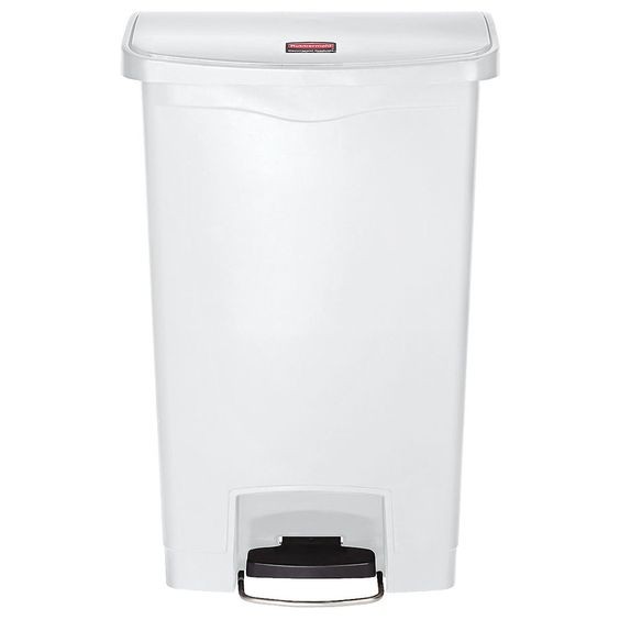 Rubbermaid 1883557 Slim Jim Step-On Container 13 gallon - White