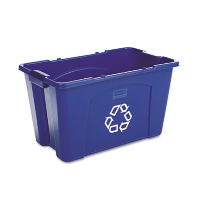 Rubbermaid  5718-73 Stacking Recycle Bin 18 gallon - Blue