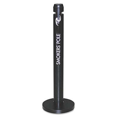 Rubbermaid R1BK Steel Smoker's Pole - Black