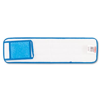 Rubbermaid Q411 Microfiber Wet Room Pads 12/Case, 24" Long - Blue