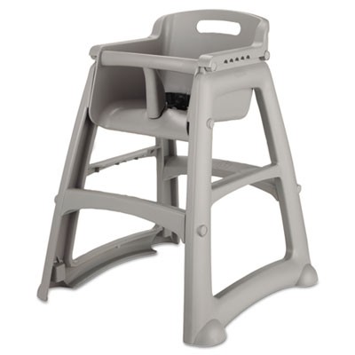 Rubbermaid 7806-08 Sturdy High Chair Fully Assembled w/o Wheels - Platinum