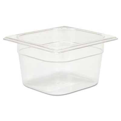 Rubbermaid 105P Cold Food Pan 1/6 Size 1 2/3 quart  - Clear