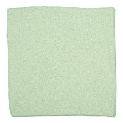 Rubbermaid 1820582 Microfiber Cleaning Cloths 16", 24/Case - Green