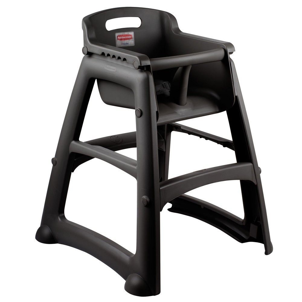Rubbermaid 7806-08 Sturdy High Chair Fully Assembled w/o Wheels - Black