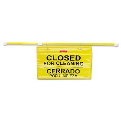 Rubbermaid 9S16 Site Safety Hanging Sign Multi-Lingual - Yellow