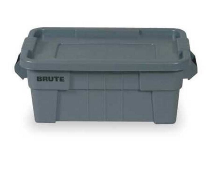 Rubbermaid 9S30 BRUTE Tote with Lid 14 Gallon - Gray