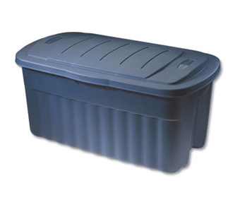 Rubbermaid RMRT50000 Roughneck Jumbo Storage Box, 50 Gallon, Dark Indigo  Metallic - Storage Containers - Cleaning