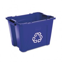 Rubbermaid 5714-73 Stacking Recycle Bin Rectangular 14 gallon - Blue