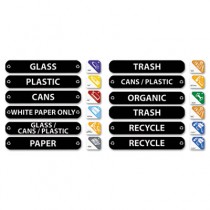 Rubbermaid 1792975 Recycle Label Kit 