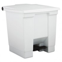 Rubbermaid 6143 Step-On Waste Container 8 gallon - White