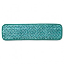 Rubbermaid Q412 Microfiber Dry Room Pad 18" 12/Case - Green