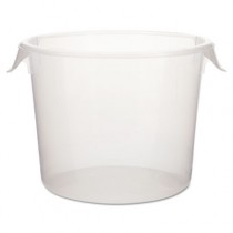Rubbermaid 5723-24 Round Storage Container, 6qt Case/12- Clear
