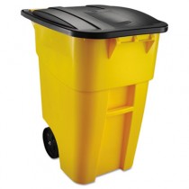 Rubbermaid 9W27 Brute Rollout Container, 50 gal - Yellow
