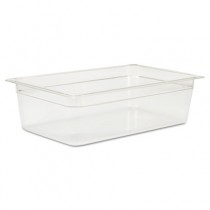 Rubbermaid 132P Cold Food Pan Full Size 20 5/8 quart Case of 6 - Clear