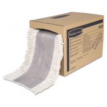 Rubbermaid M150 Cut To Length Dust Mops, Cotton, White, Cut-End, 5 x 40 Ft, 1 Box
