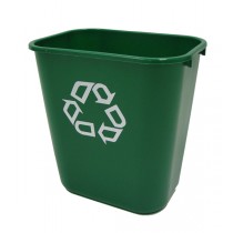 Rubbermaid 2956-06 Deskside Recycling Containers 28 Quart, 12/Case - Green