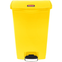 Rubbermaid 1883568 Slim Jim Step-On Container 18 gallon - Yellow