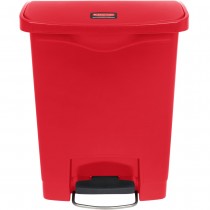 Rubbermaid 1883564 Slim Jim Step-On Container 8 gallon - Red