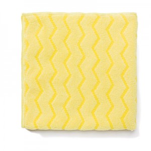 Rubbermaid Q610 Reusable Cleaning Cloths Microfiber 16", 12/Case - Yellow