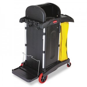Rubbermaid 9T75 High-Security Healthcare Cleaning Cart 