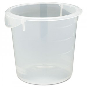 Rubbermaid 5721-24 Round Storage Container, 4qt CASE 12 - Clear