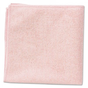 Rubbermaid 1820581 Microfiber Cleaning Cloths 16", 24 per Pack - Red