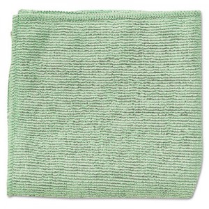 Rubbermaid 1820583 Microfiber Cleaning Cloths 16", 24/Case - Green