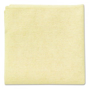 Rubbermaid 1820584 Microfiber Cleaning Cloths 16", 24 per Pack - Yellow
