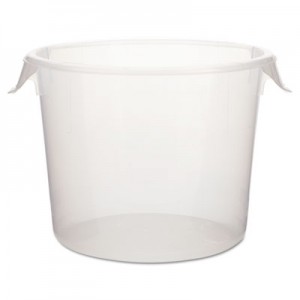Rubbermaid 5723-24 Round Storage Container, 6qt Case/12- Clear