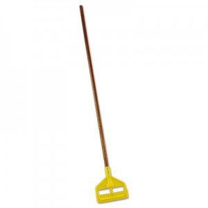 Rubbermaid H115 Invader Wood Side-Gate Wet-Mop Handle, 54", Natural/Yellow