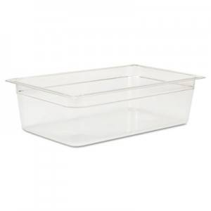 Rubbermaid 132P Cold Food Pan Full Size 20 5/8 quart Case of 6 - Clear
