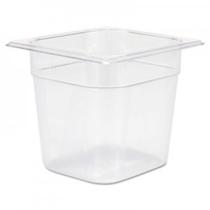 Rubbermaid 106P Cold Food Pan 1/6 Size 2 1/2 quart - Clear