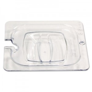 Rubbermaid 108P-86 Cold Food Pan Cover, Notched, 1/6 Size - Clear