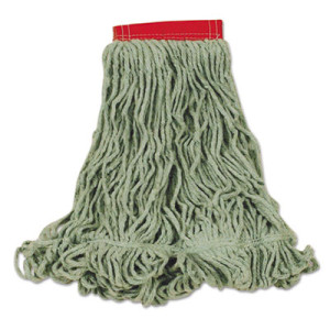 Rubbermaid D253 Super Stitch Blend Mop Heads, 6/Case - Green (Large)