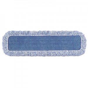Rubbermaid Q416 High Absorbency Mop Pad, Nylon/Polyester Microfiber, 18" Long, 6/Case - Blue