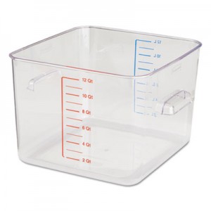 Rubbermaid 6312 SpaceSaver Square Containers, 12 qt - Clear