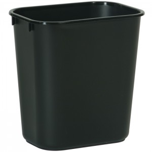 Rubbermaid 2955 Deskside Wastebasket 13 Quart - Black