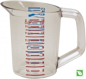Rubbermaid 3215 Bouncer Measuring Cup, 16oz - Clear