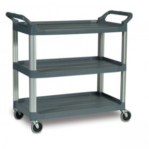 Rubbermaid 4091 Utility Cart 3-Shelf - Gray