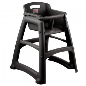 Rubbermaid 7814-08 Sturdy High Chair Assembly Required, w/o Wheels - Black