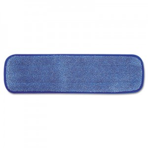 Rubbermaid Q410 Microfiber Wet Mopping Pad 18" 12/Case - Blue