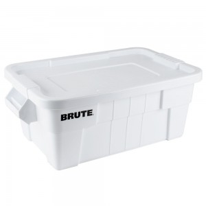 Rubbermaid 9S30 BRUTE Tote with Lid 14 Gallon - White