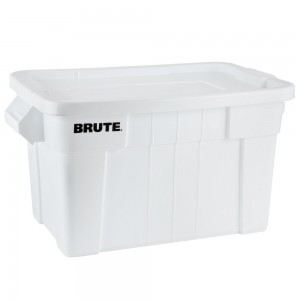 Rubbermaid 9S31 BRUTE Tote with Lid 20 Gallon - White